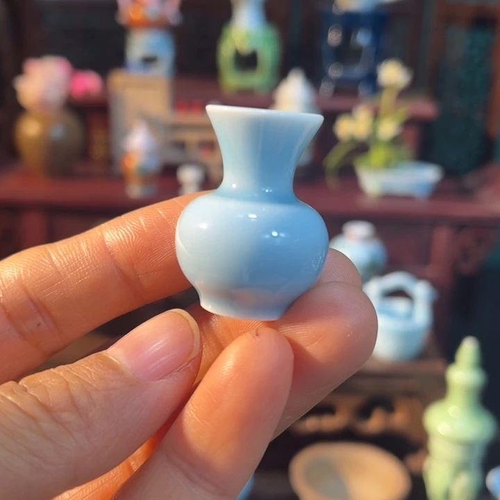 摆件微陶老王迷你花瓶