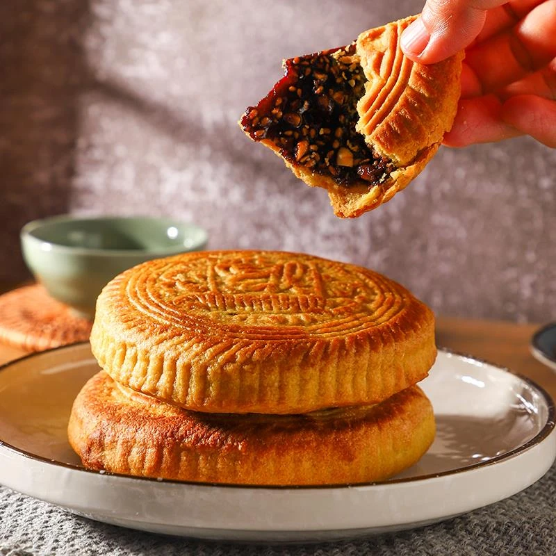 现做山西空心月饼吕梁红糖空壳老式月饼胡麻油五仁脆皮月饼