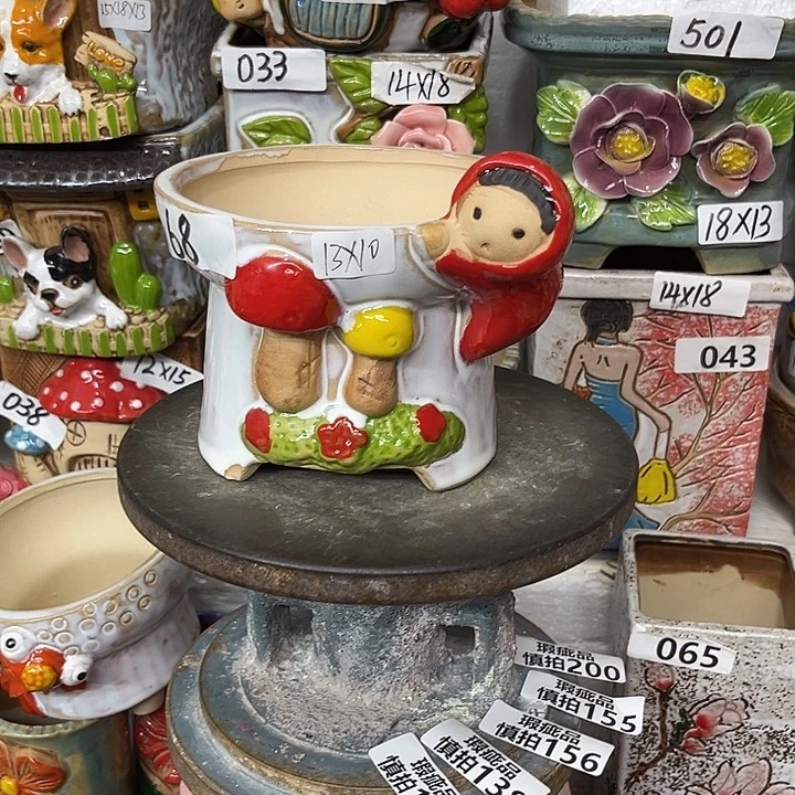 粗陶材质多肉花盆