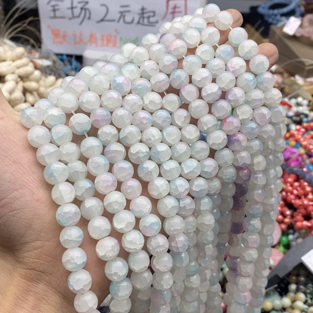 玛瑙/玉髓未镶嵌珠宝半成品一条10mm琉璃L663