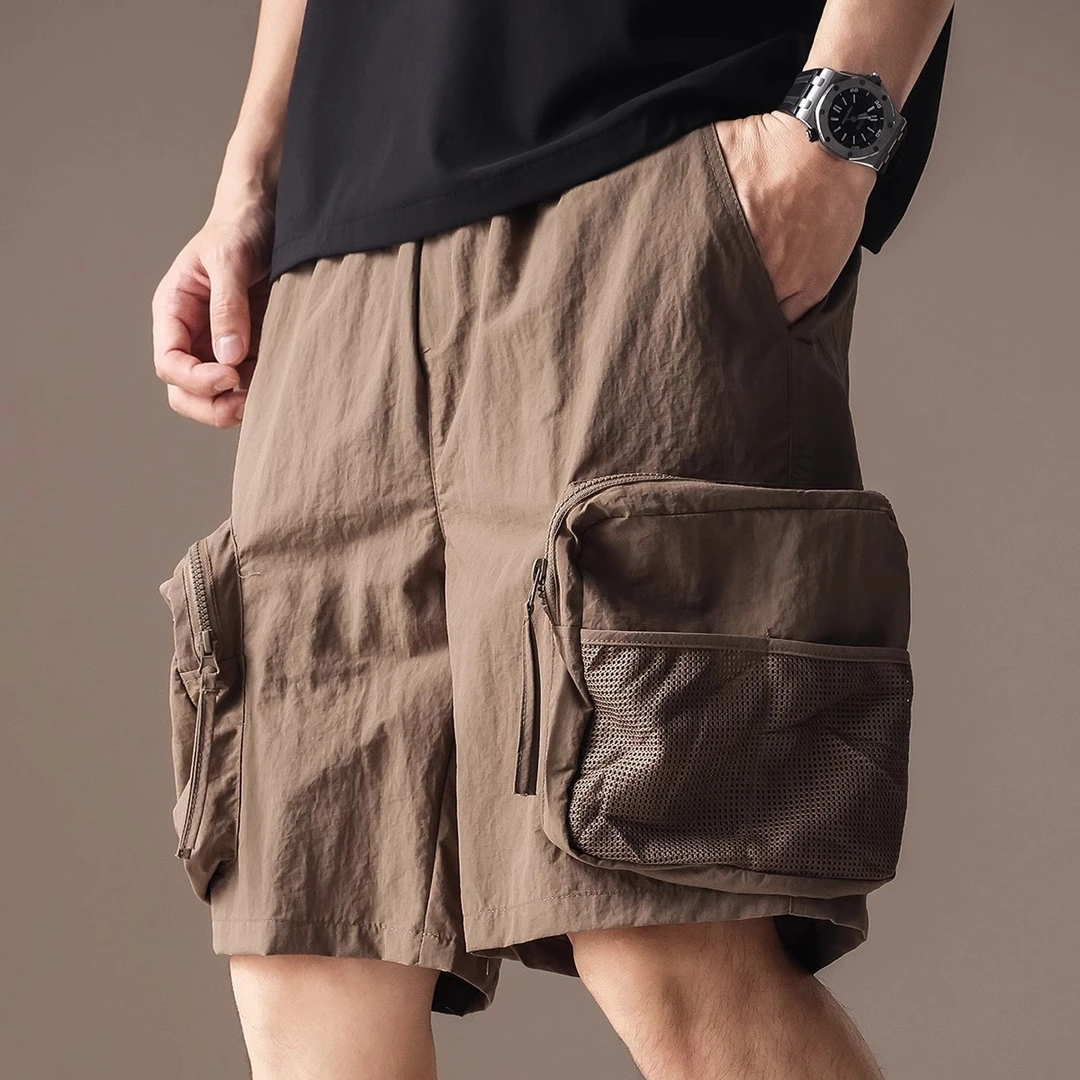 U&PURA高端美式通勤机能工装短裤男夏季潮牌休闲裤薄款五分裤