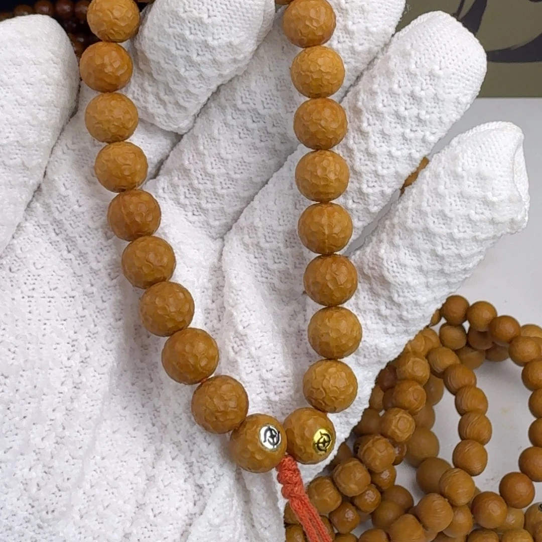 猴头核桃手串10.8战斗瑕纯手工蛟龙珠 金银双标