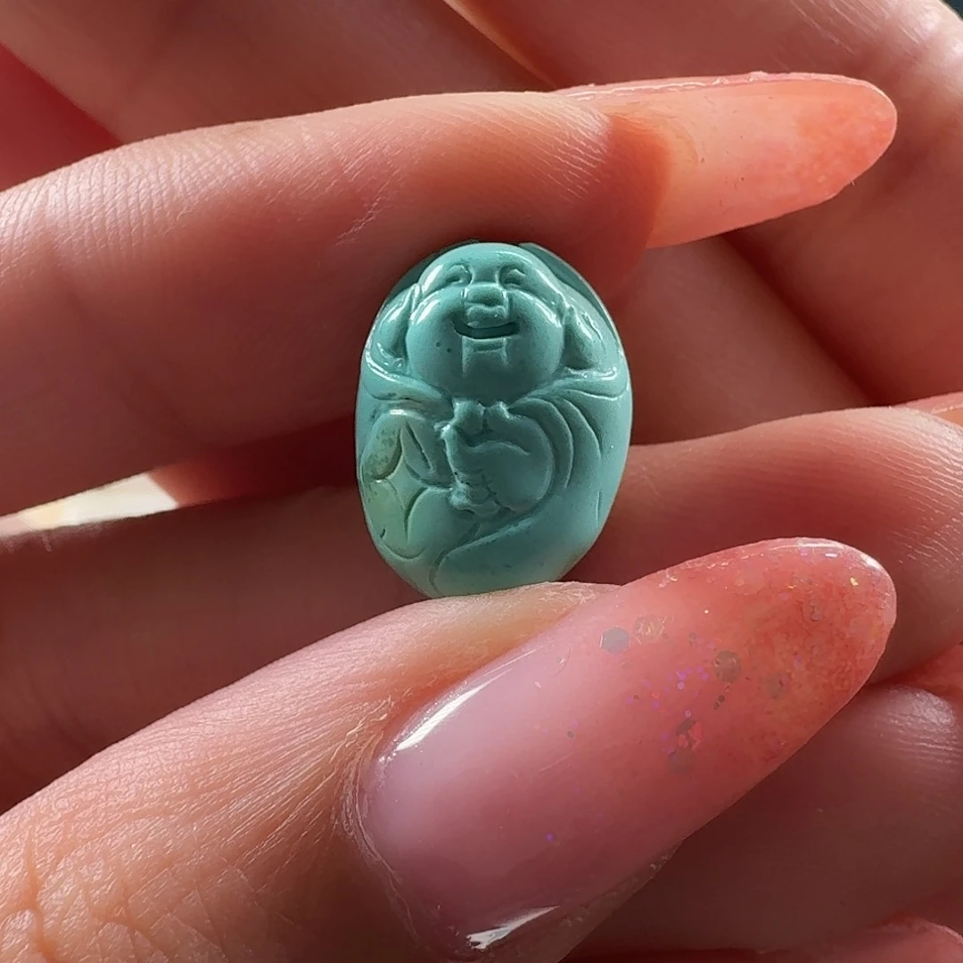 绿松石未镶嵌吊坠(不含链)弥勒