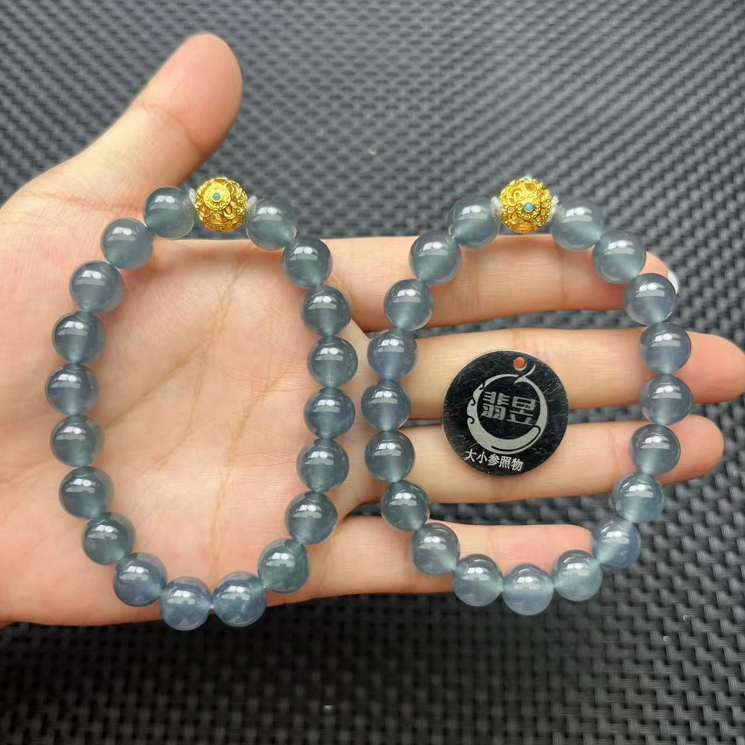 翡昱-N4-14628-天然A货翡翠手串/约9+/约19颗-多样性发其一C