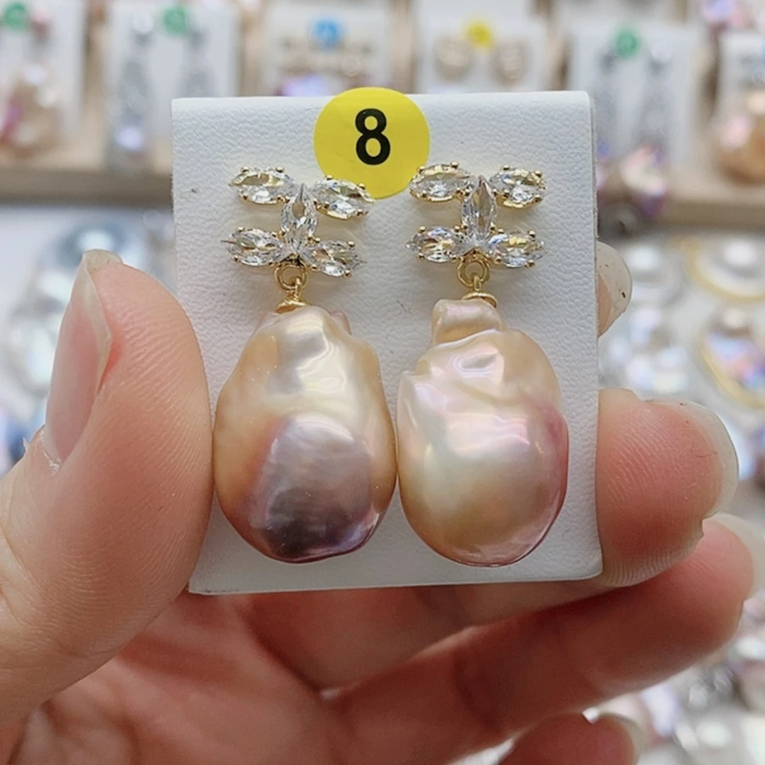 【闪购商品】淡水珍珠耳饰银S925镶嵌