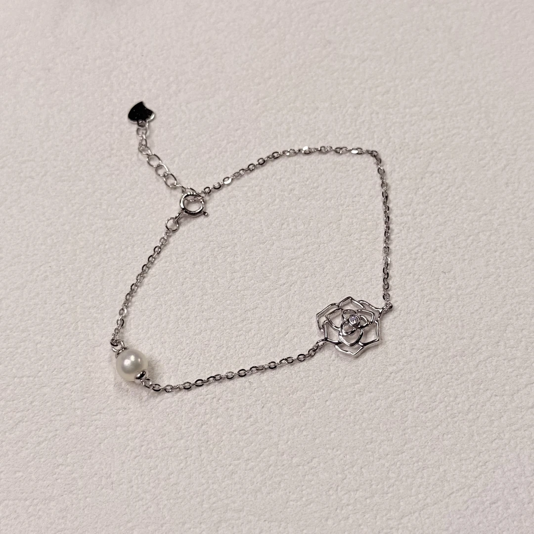 【六六中古】孤品简约海水珍珠s925手链as2899手围19以内珠子5.5