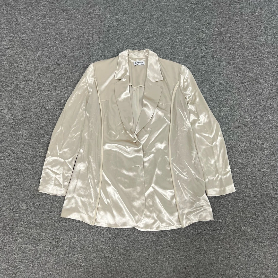99新 LANVIN 浪凡 缎面 衬衫 外套