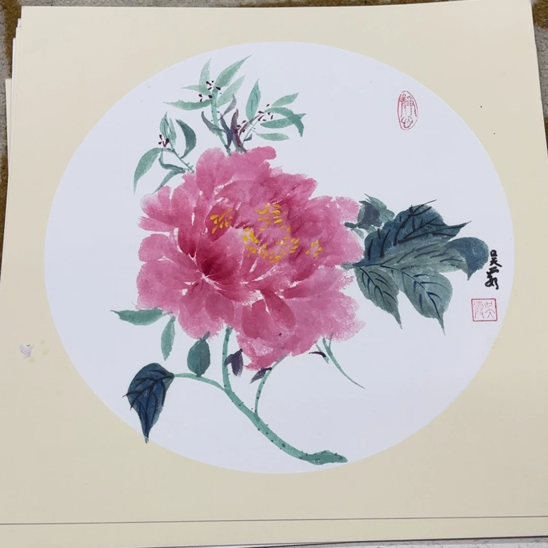 国画吴霞卡纸作品艺