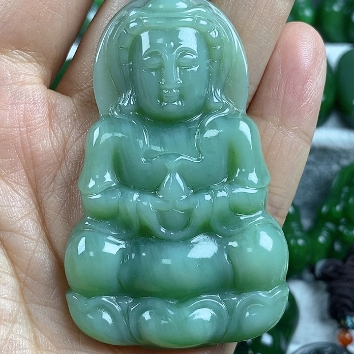 吊坠(不含链)未镶嵌和田玉（碧玉）