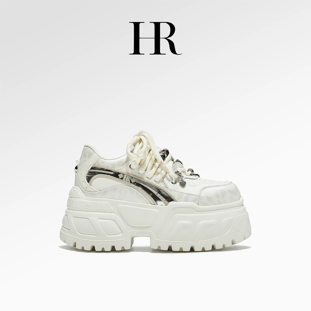 HR/赫莲娜轻奢潮流流行小众原创休闲复古舒适厚底增高老爹鞋时尚