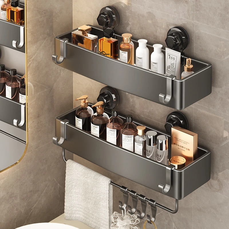 吸盘置物架浴室置物篮卫生间洗漱台免打孔壁挂式挂墙上厕所收纳架