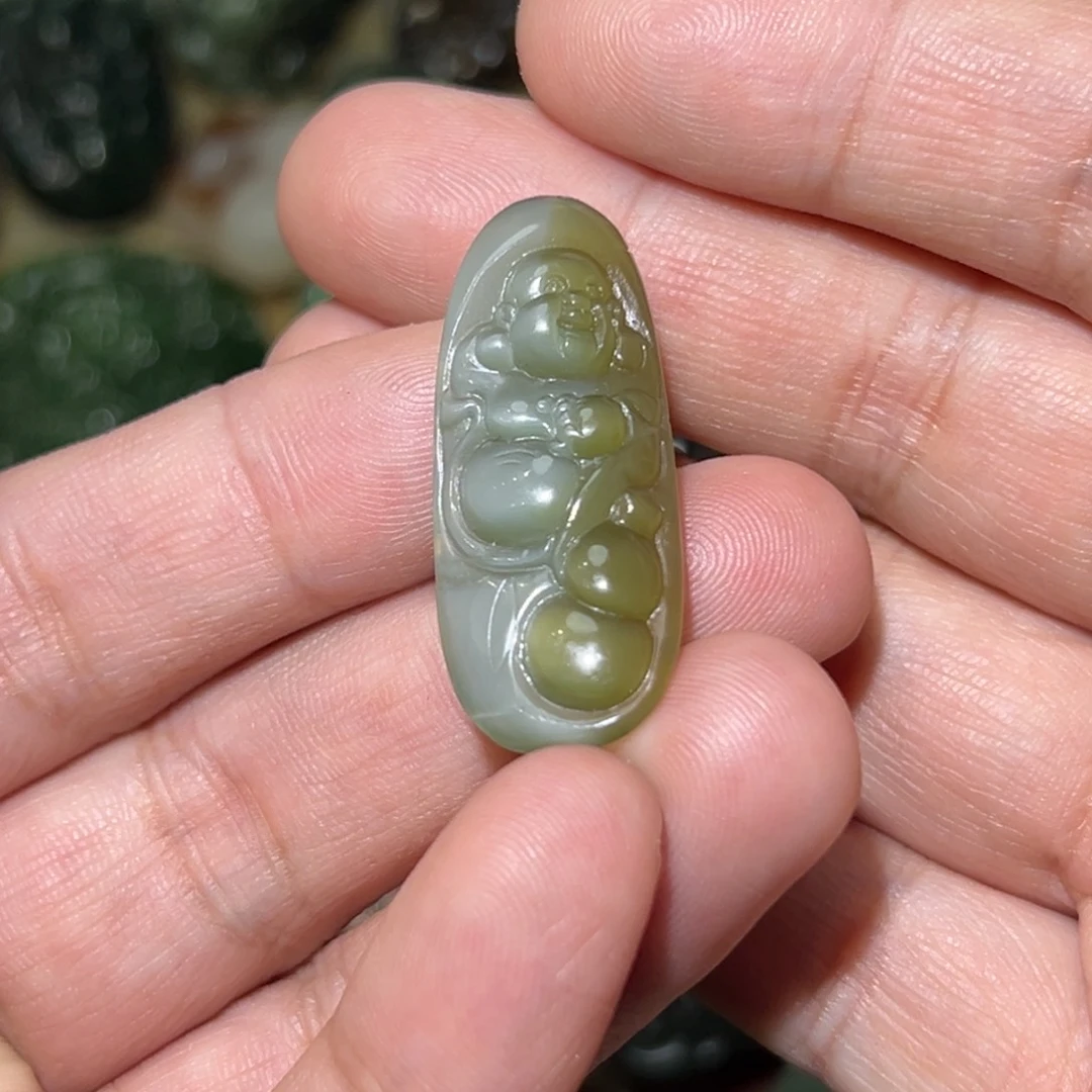 和田玉挂件未镶嵌圆*