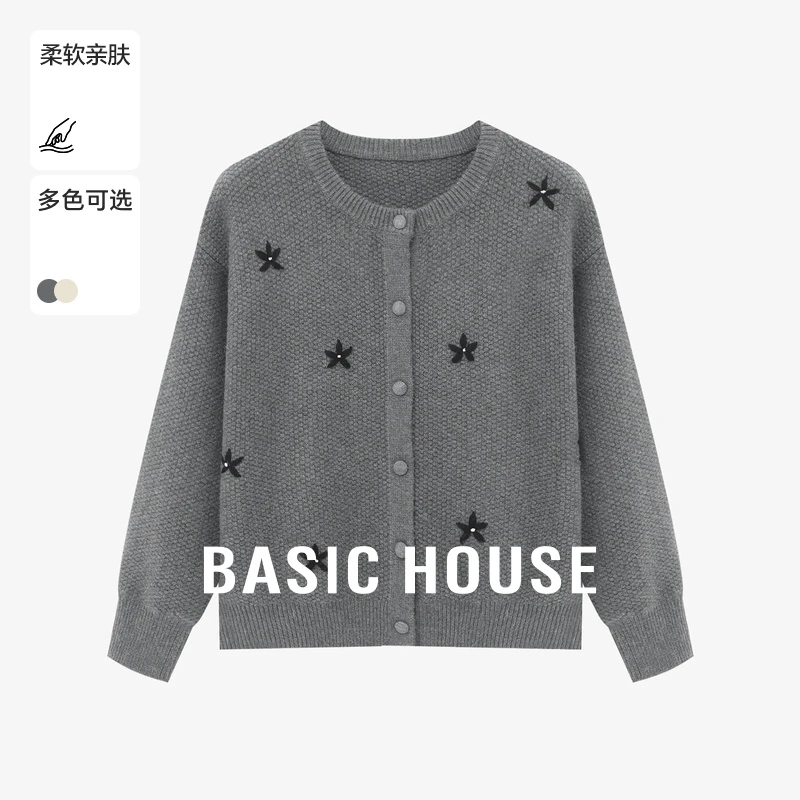 Basic House/百家好冬季休闲舒适简约百搭保暖毛衣-B06245I8092