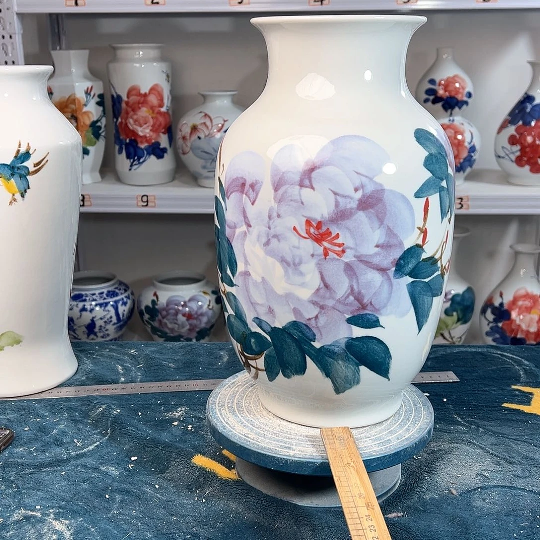 摆件景德镇陶瓷大冬紫牡