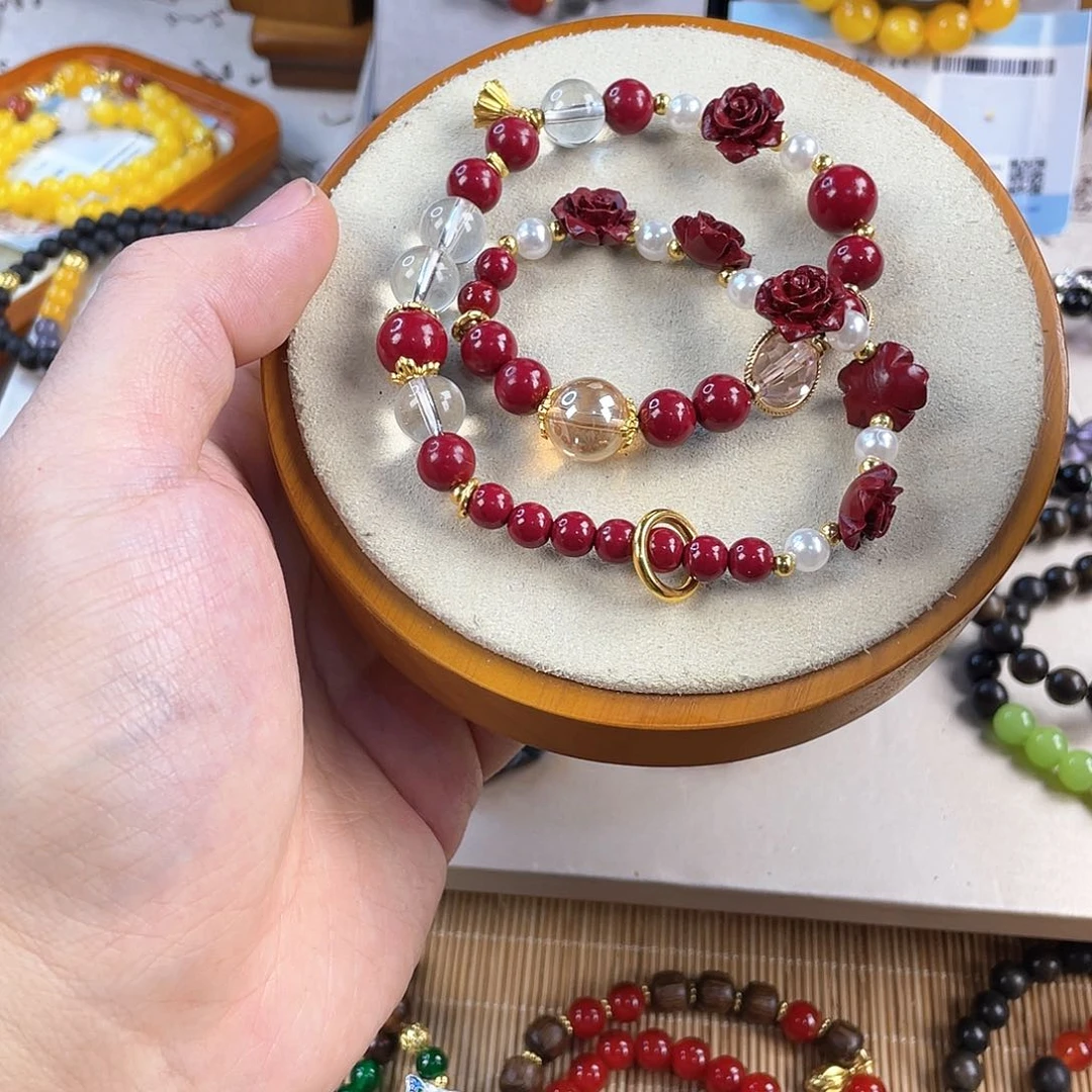 苏纪石手饰银S925镀金镶嵌