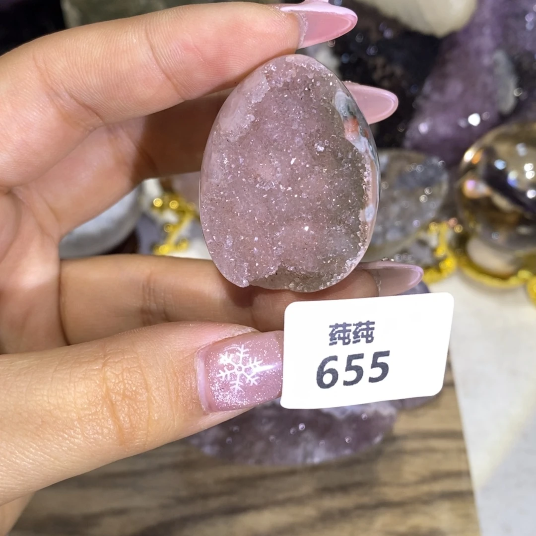 未镶嵌紫晶大型摆件（非配饰）双色全抛龙蛋