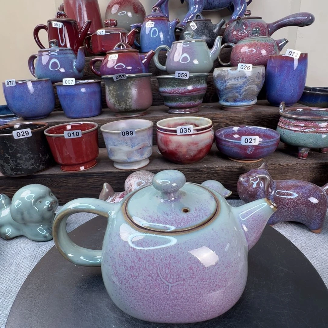 宋钧中原壶满容210ml茶壶一把