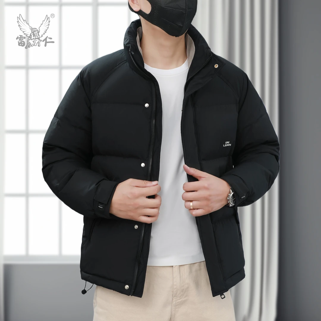 【雷仁】2025冬季男士舒适防风立领羽绒服百搭保暖加厚外套LR6609