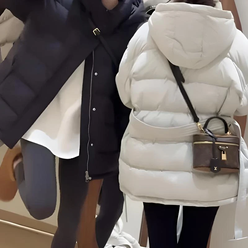 Lei 欧韩冬季小众时尚显瘦休闲百搭潮流加厚连帽羽绒服外套 G0950