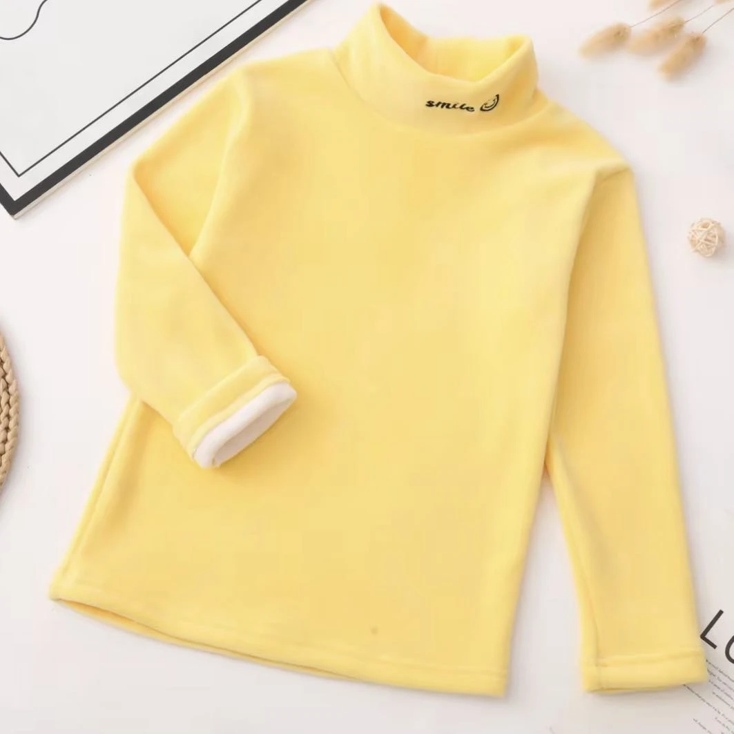 2025秋冬儿童打底衫保暖内衣男女同款秋衣秋裤套装高领加绒防寒