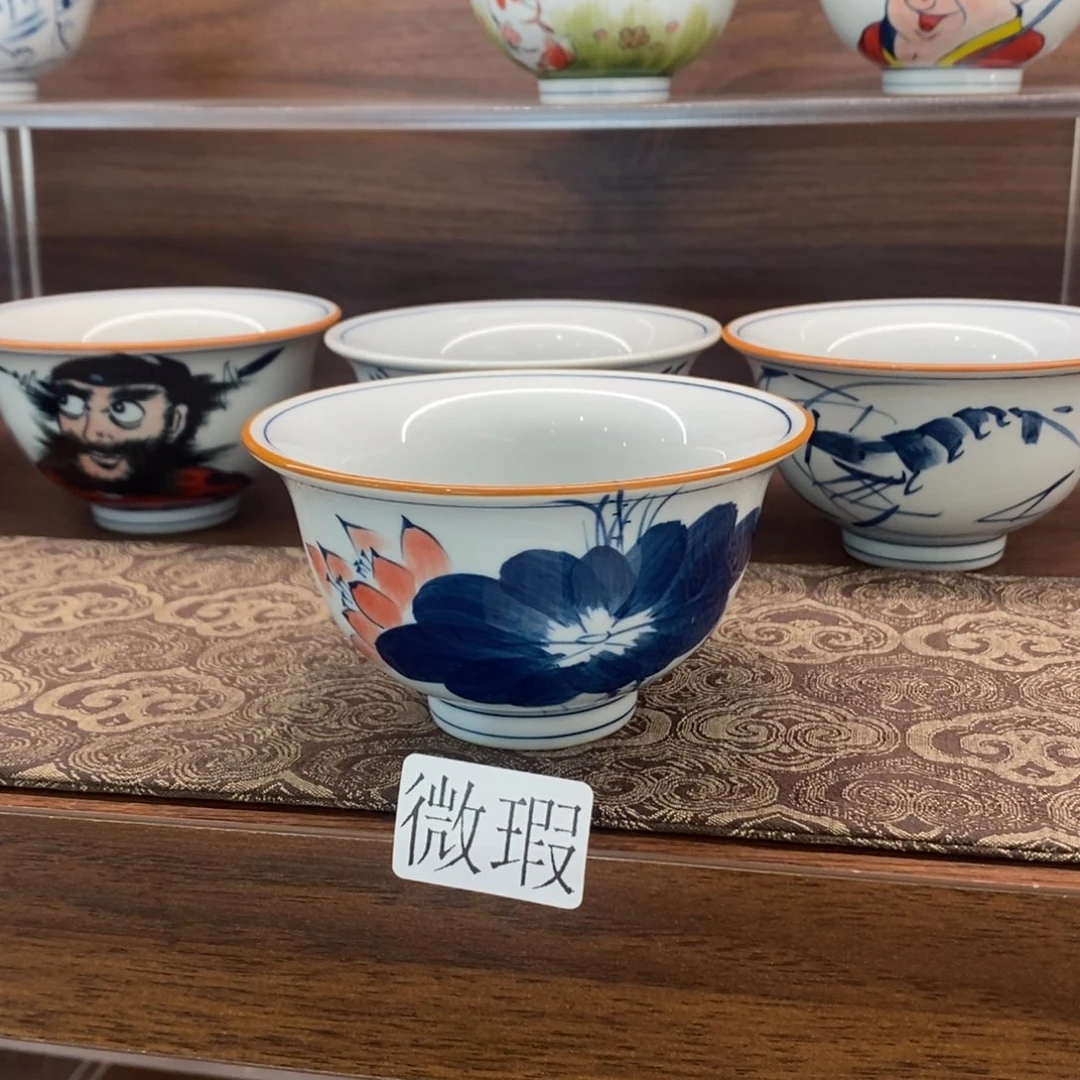 釉下彩老陶泥手工绘制