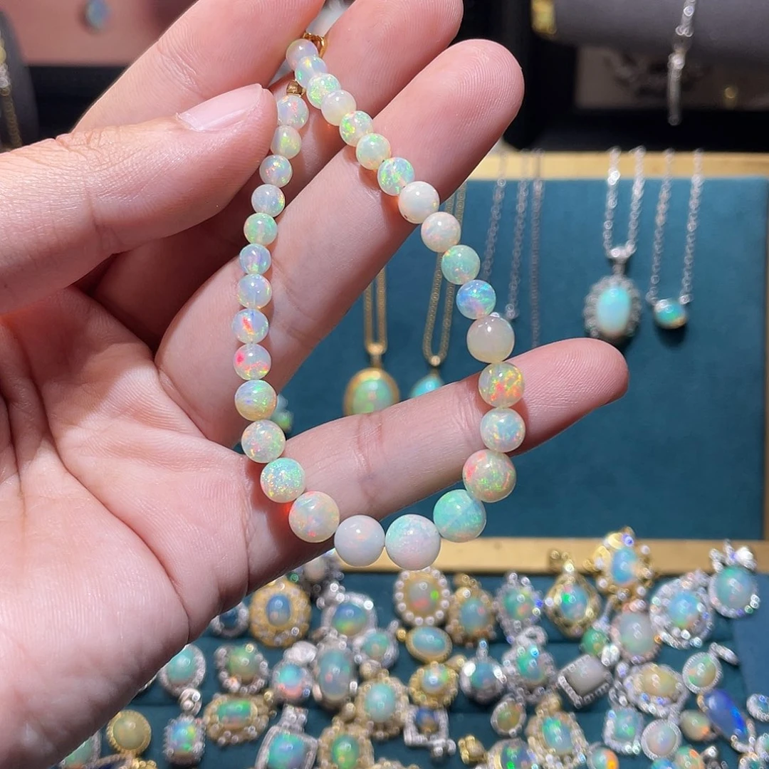 银S925镶嵌欧泊手链）幽***?