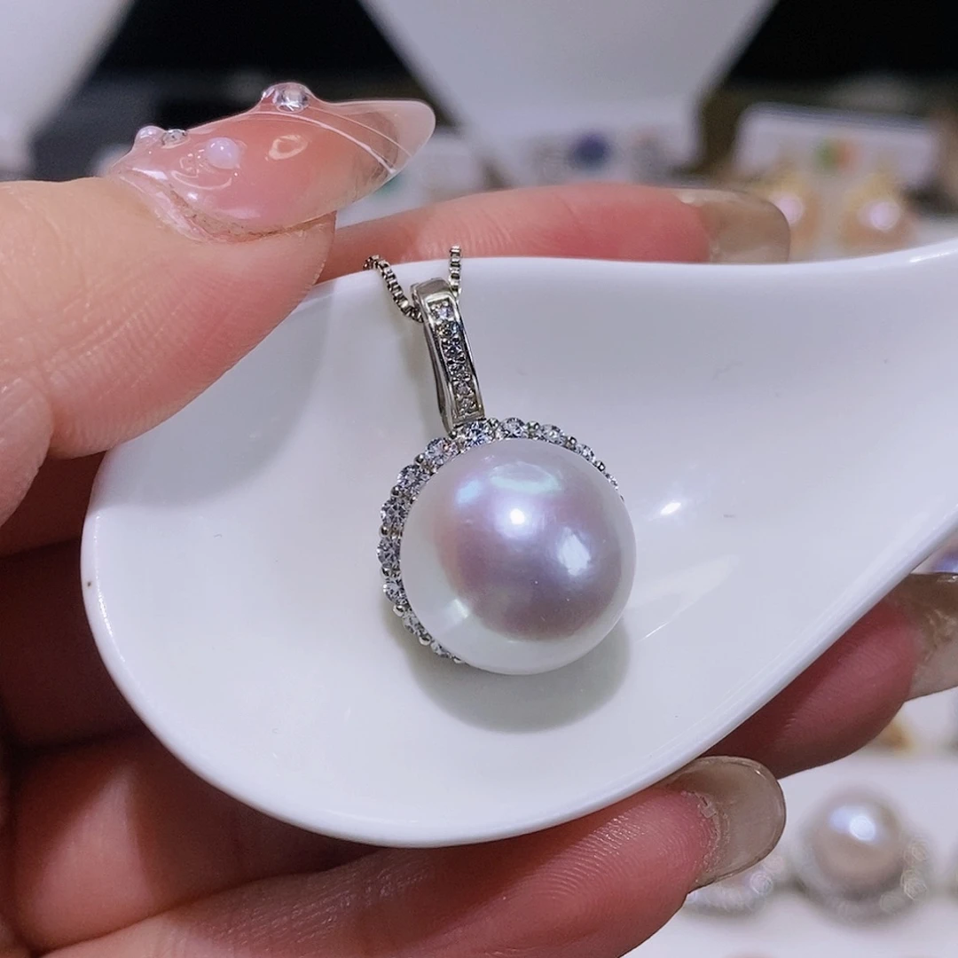 淡水珍珠颈饰银S925镶嵌