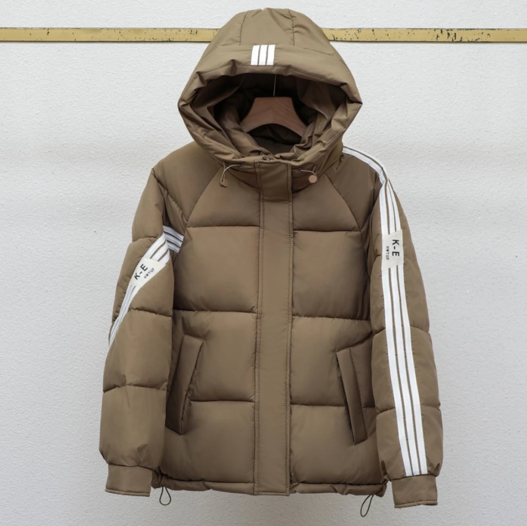 女士百搭休闲连帽棉服 802 -A654(娇)