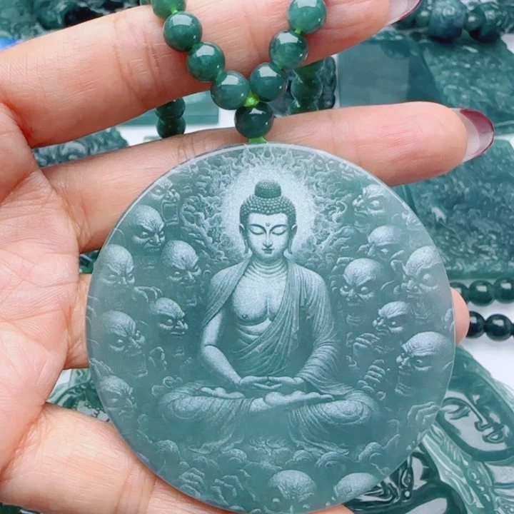 翡翠未镶嵌颈饰多样性发货天然A货翡翠