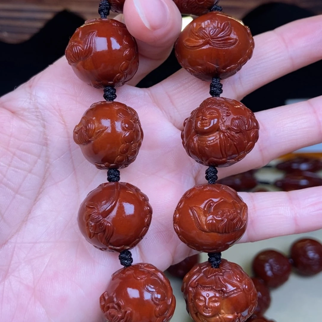 橄榄核吊坠A****Q观音莲花