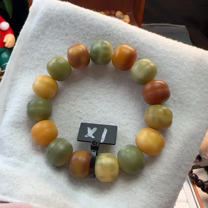 菩提根/象牙果手串卡17夹心汉堡干磨瑕疵