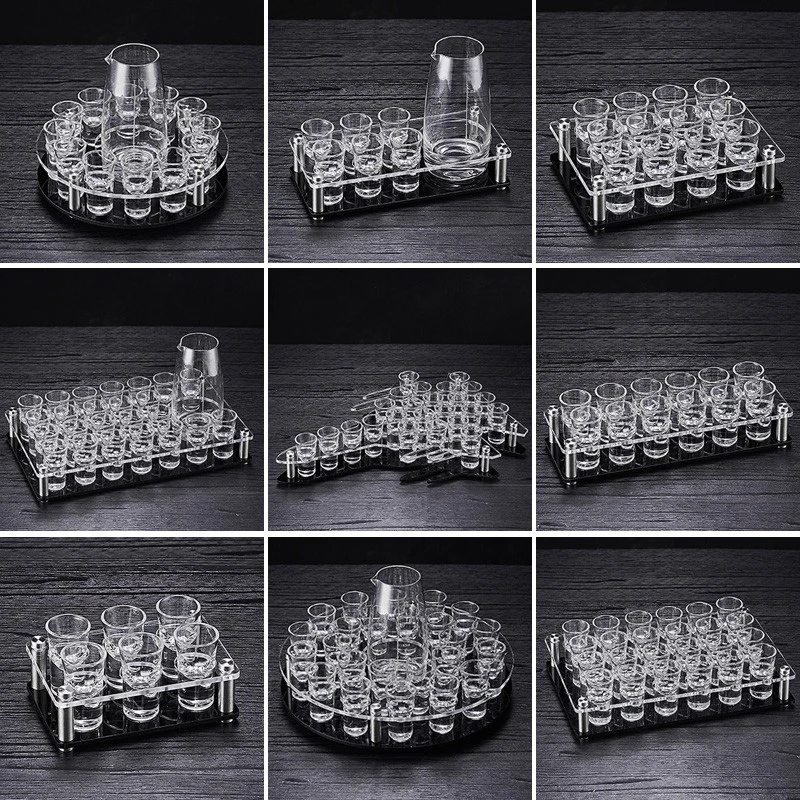 酒吧子弹杯洋酒杯子一口杯酒店亚克力ktv玻璃杯白酒杯分酒器家用