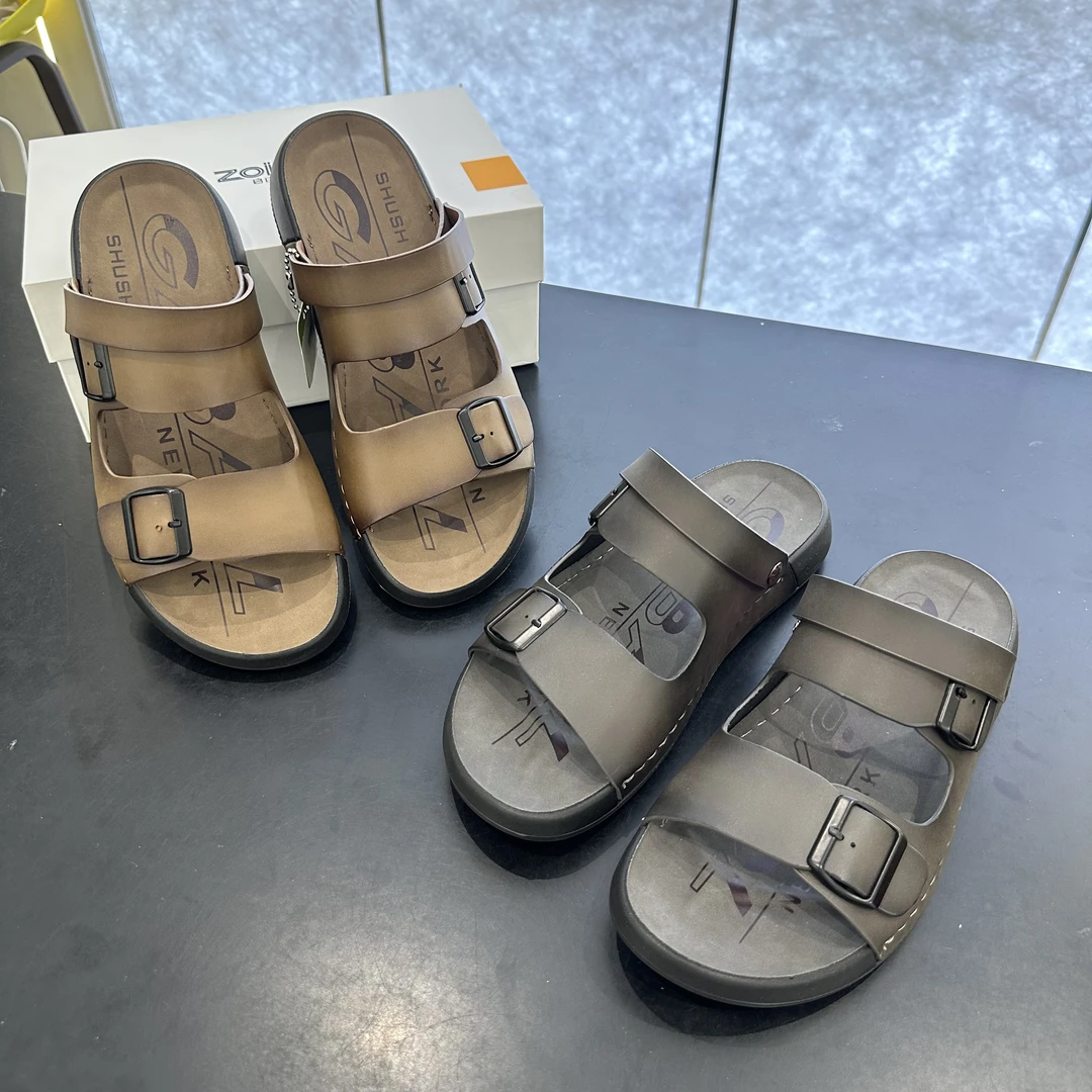【男款】时尚双皮带扣 夏季凉鞋拖鞋两穿