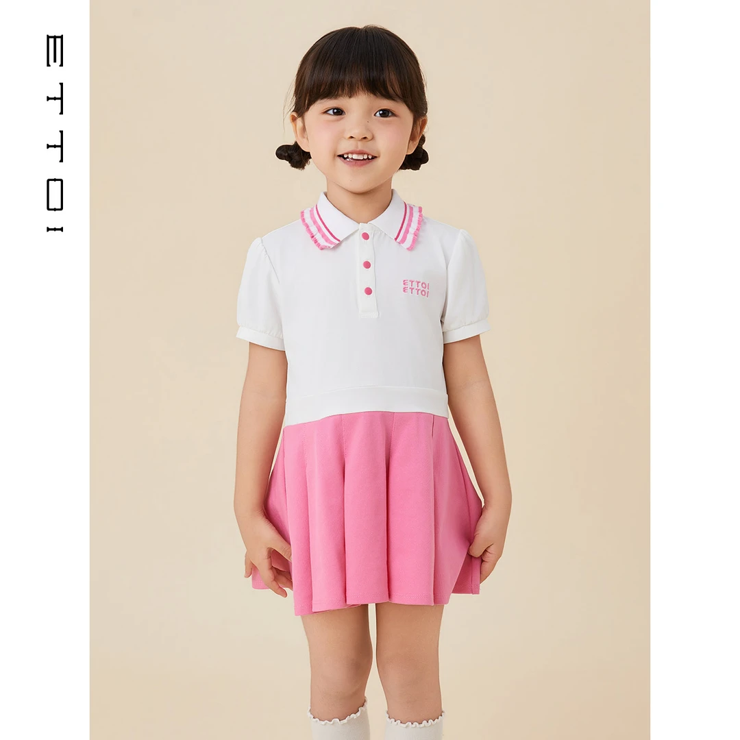 【朗姿集团】ETTOI爱多娃儿童甜美连衣裙2025夏新款女童可爱