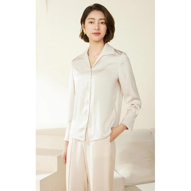 Gowani/乔万尼白色衬衫通勤百搭显瘦高级感复古设计EM3C455001