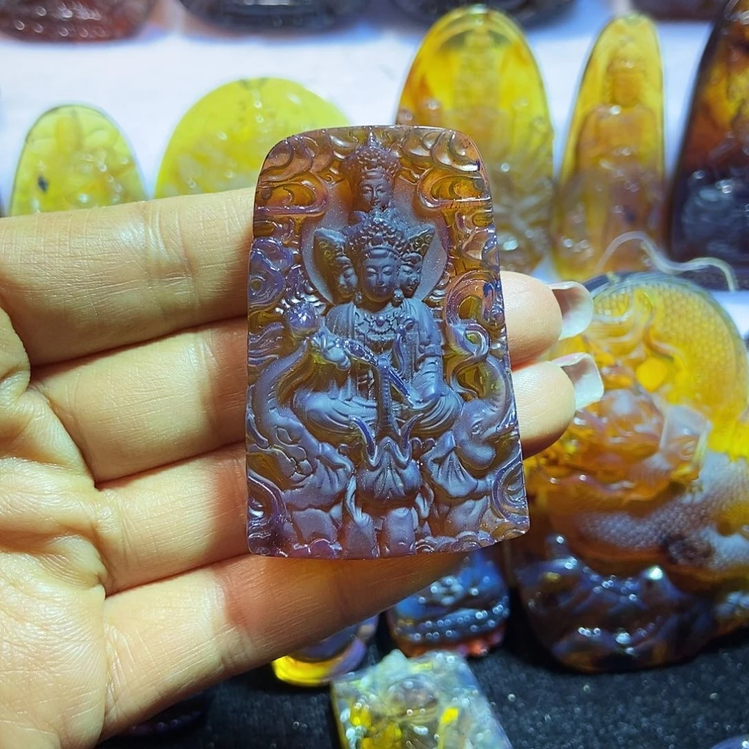 琥珀颈饰未镶嵌缅甸天然琥珀