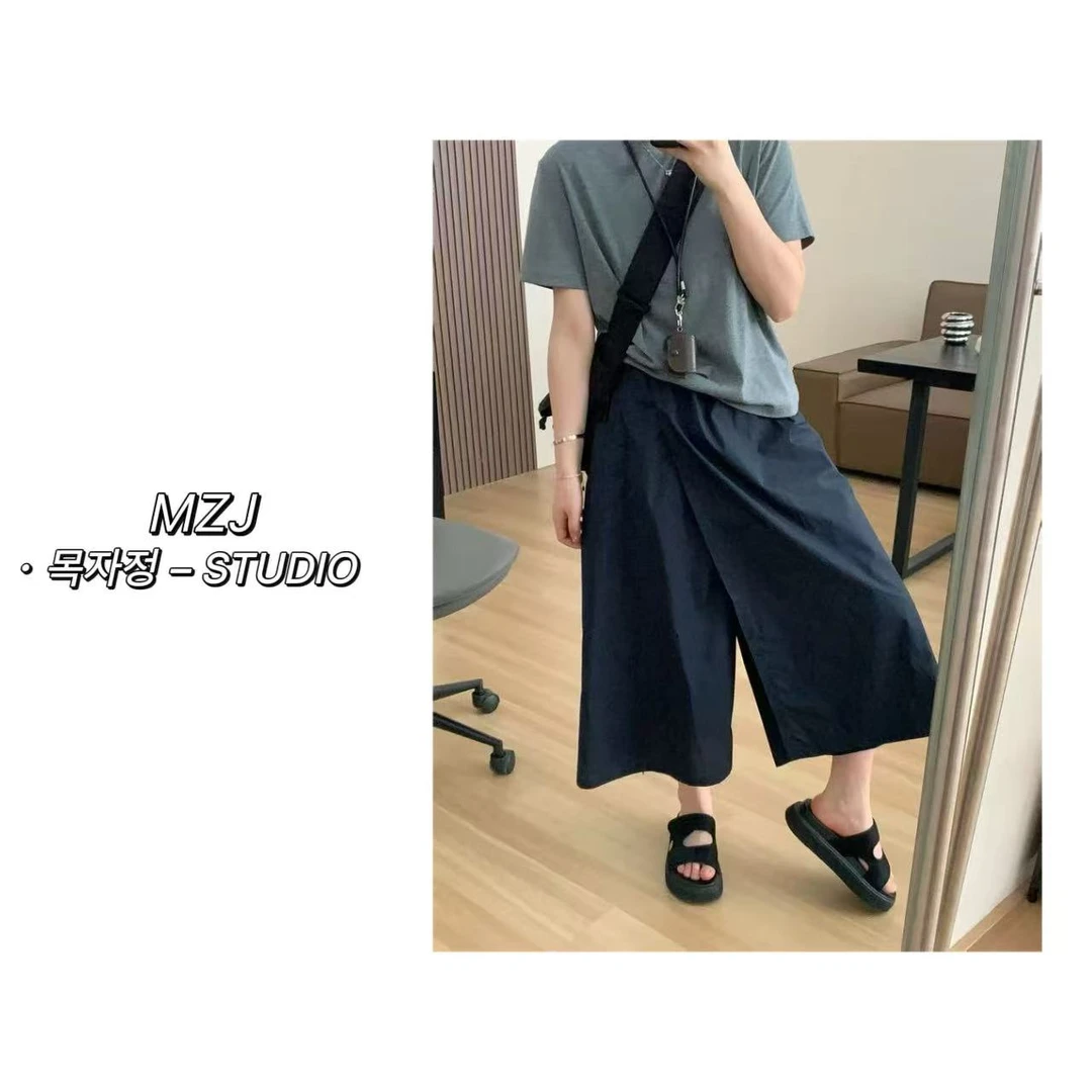 무지징−【是裤子也是裙子】韩国单！减龄开叉休闲裤裙-251377-B