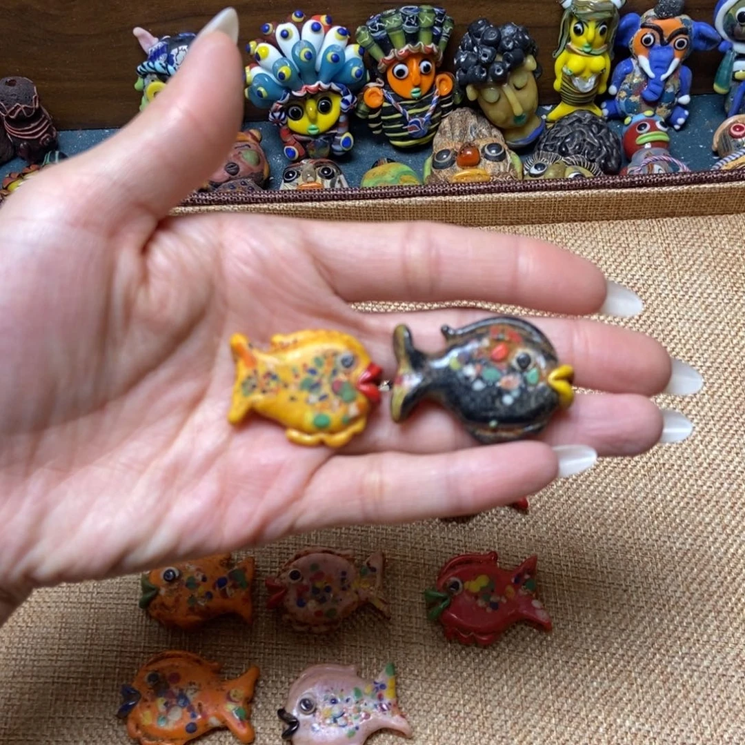 琉璃颈饰琉璃小鱼