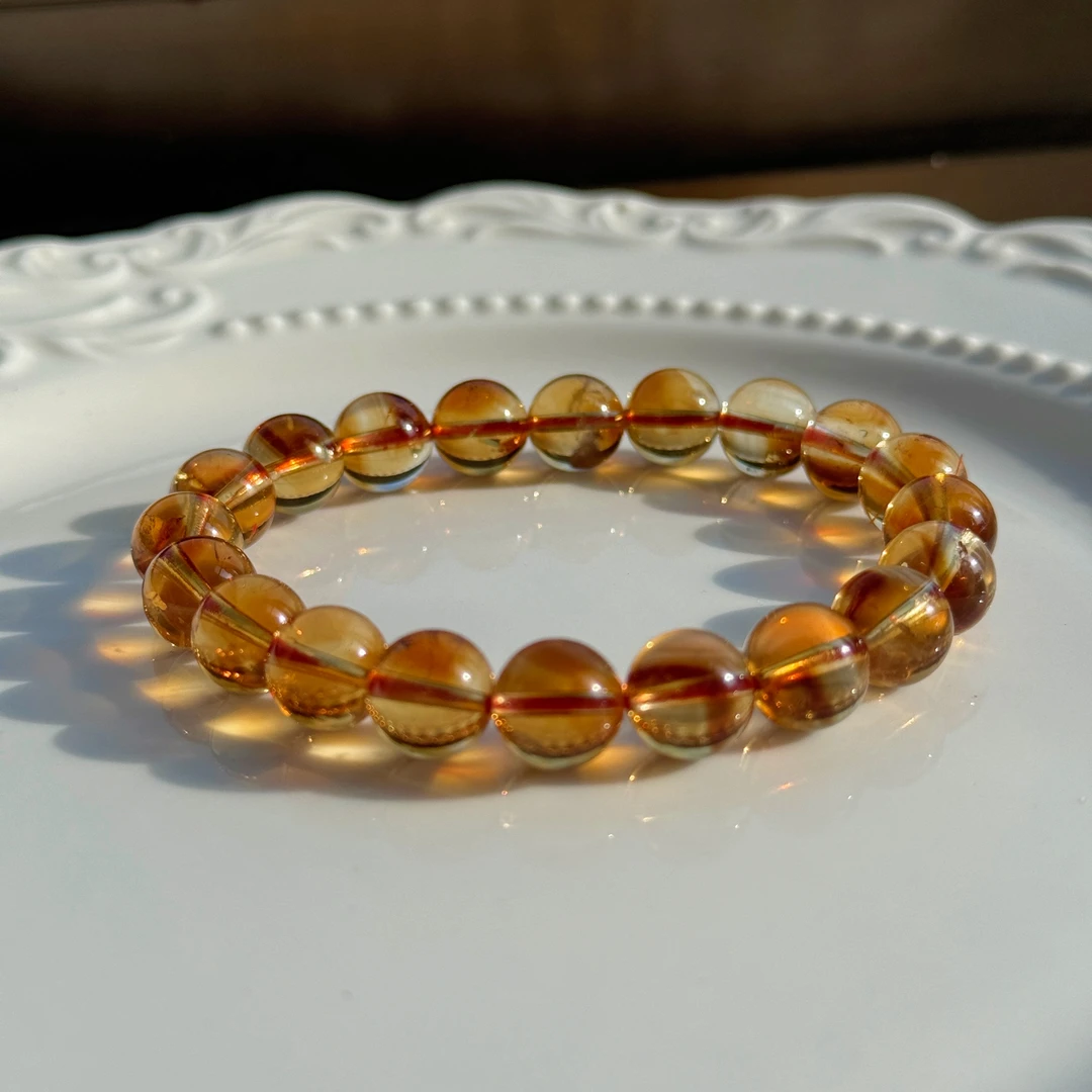 精品珍藏 ll 天然黄塔晶手链8.5mm-10mm 多样性发货发其一