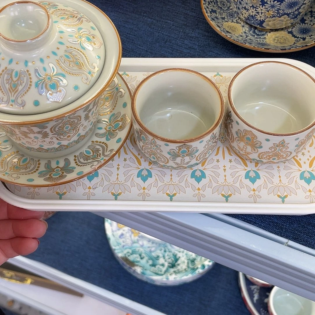 陶景德陶瓷盖碗茶具