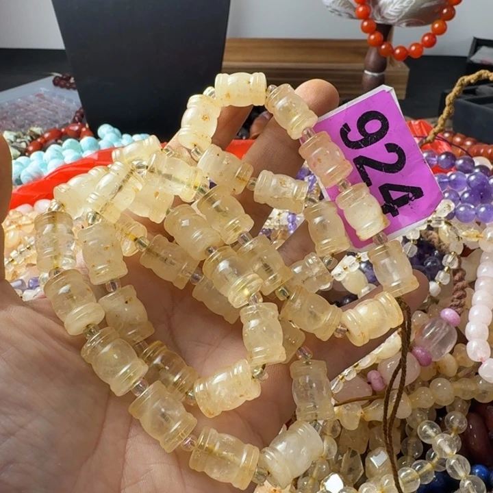 风***漠玛瑙/玉髓未镶嵌颈饰