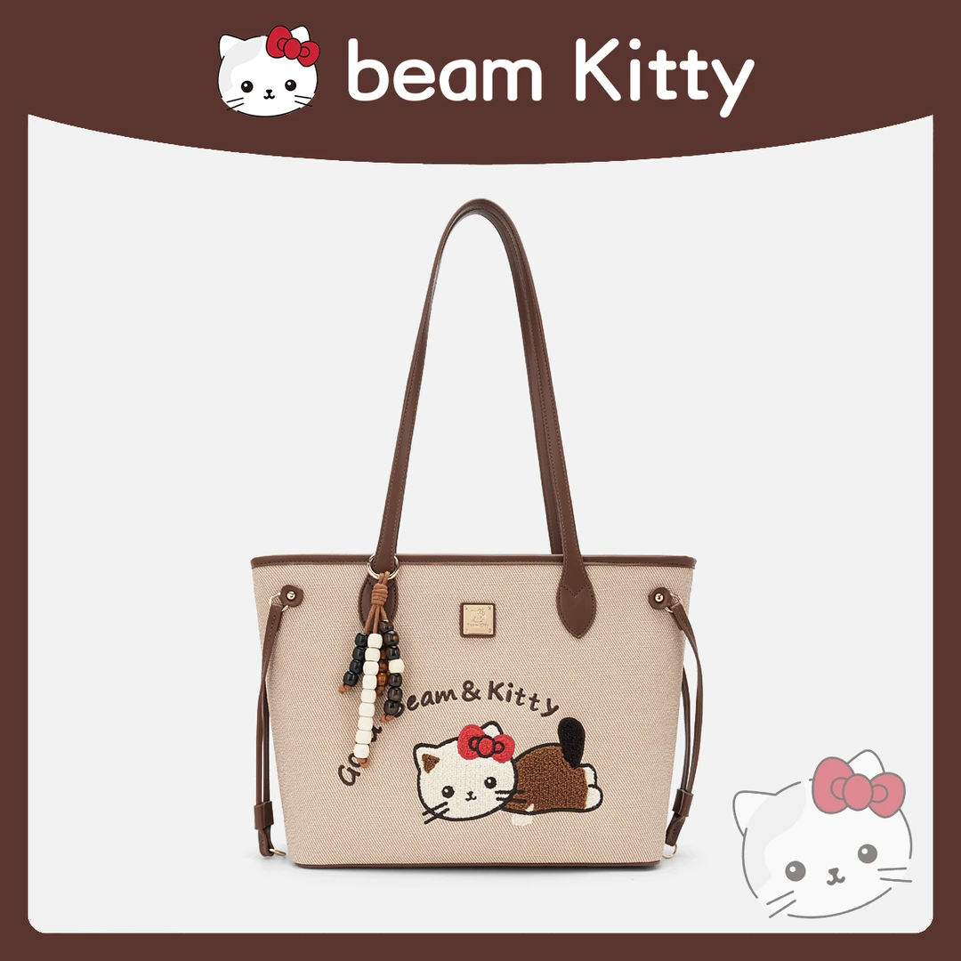 【GLi-婉瑜甄选】【慵傲猫】/beam Kitty新款百搭单肩托特包-8226-2