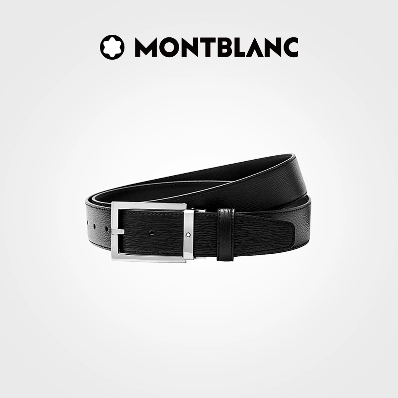 Montblanc/万宝龙男士黑色商务休闲腰带35mm 114435