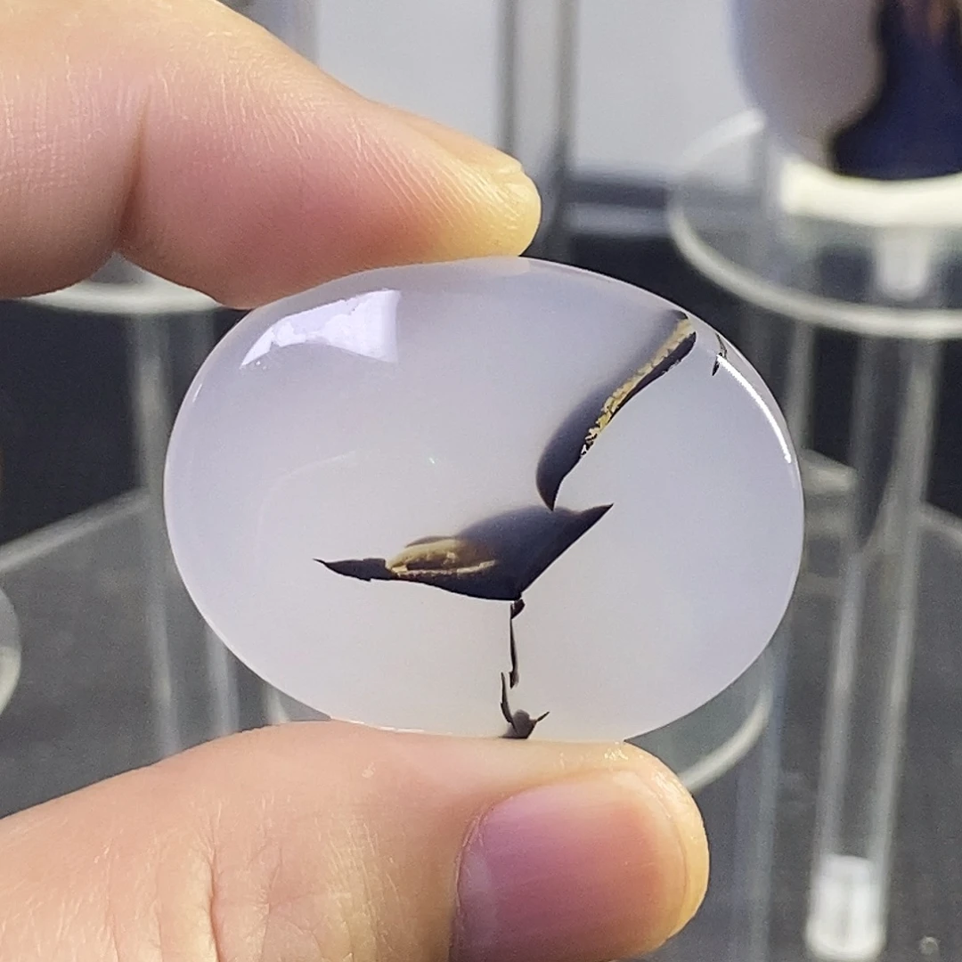 合成碳硅石非金属时尚图纹画面石饰品