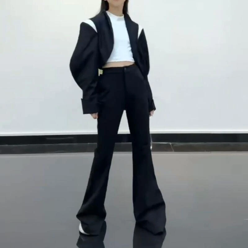 范哲萨儿童t台走秀潮服女童模特形体训练服套装秋季新款童模练功