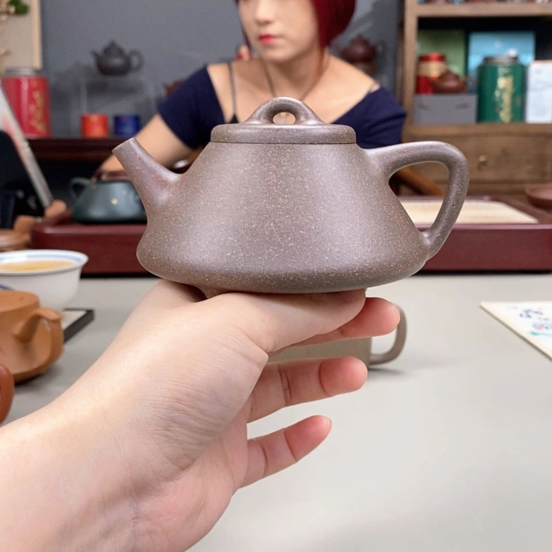 茶壶紫砂天茶星老段泥子冶石瓢半手200cc
