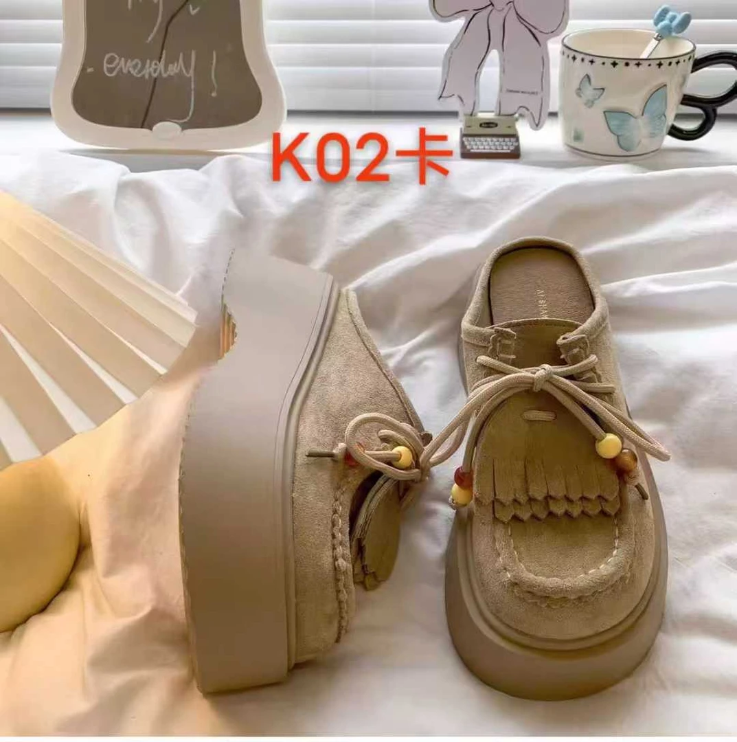 【运费补贴】K02 韩版日常高跟(5-8cm)包头包头拖复古半拖时尚春季