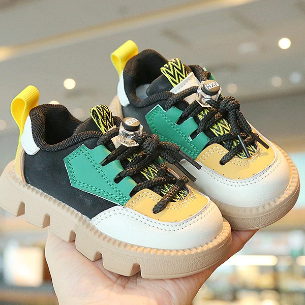 时尚儿童儿童鞋运动鞋男童休闲板鞋女宝宝小孩透气老爹鞋防滑软底