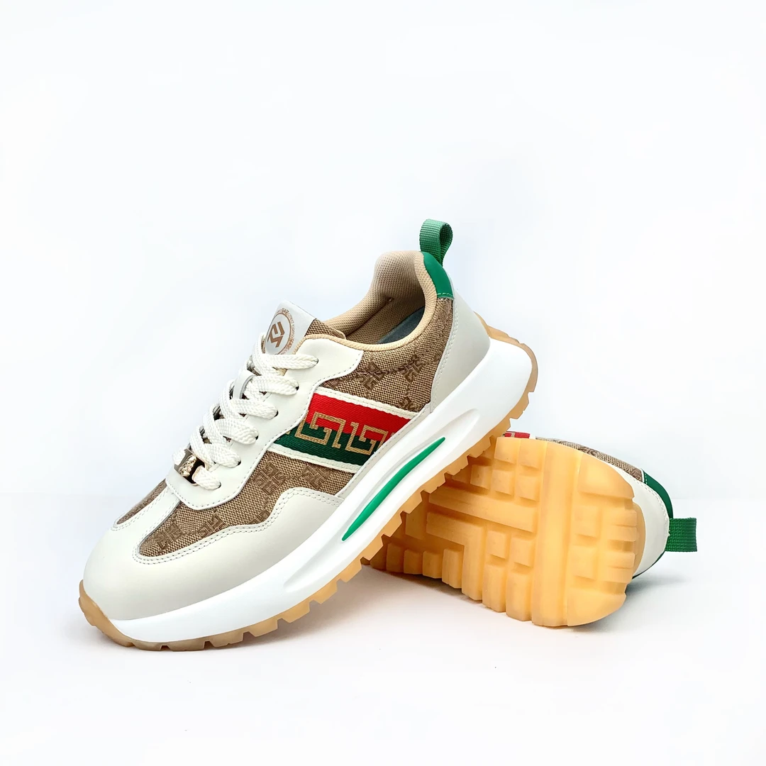 富美健富美健FMJ779磁能振动按摩鞋男款米绿色男士时尚百搭夏季