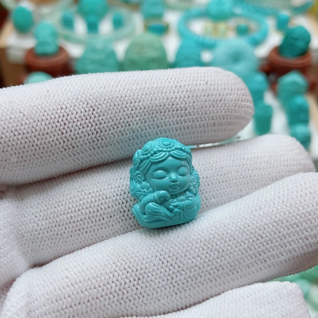 绿松石未镶嵌度母